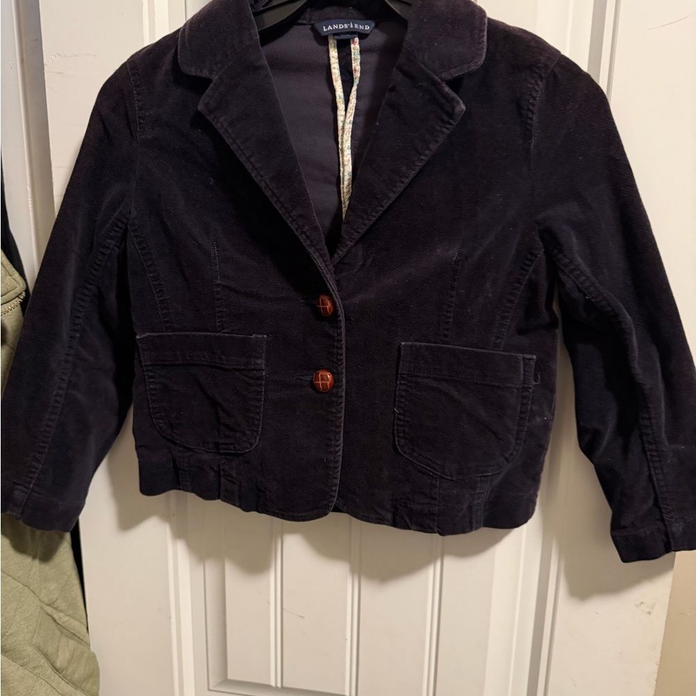 Lands end kids jacket blazer coat size 7